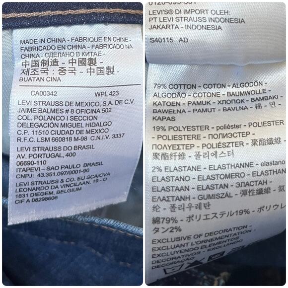 Levi’s Curvy Size 32 Blue Bootcut Jeans 31.5 Inch Inseam Style 57970 - Picture 12 of 13